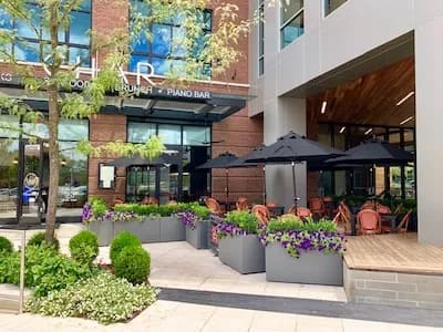 Outdoor dining at Char